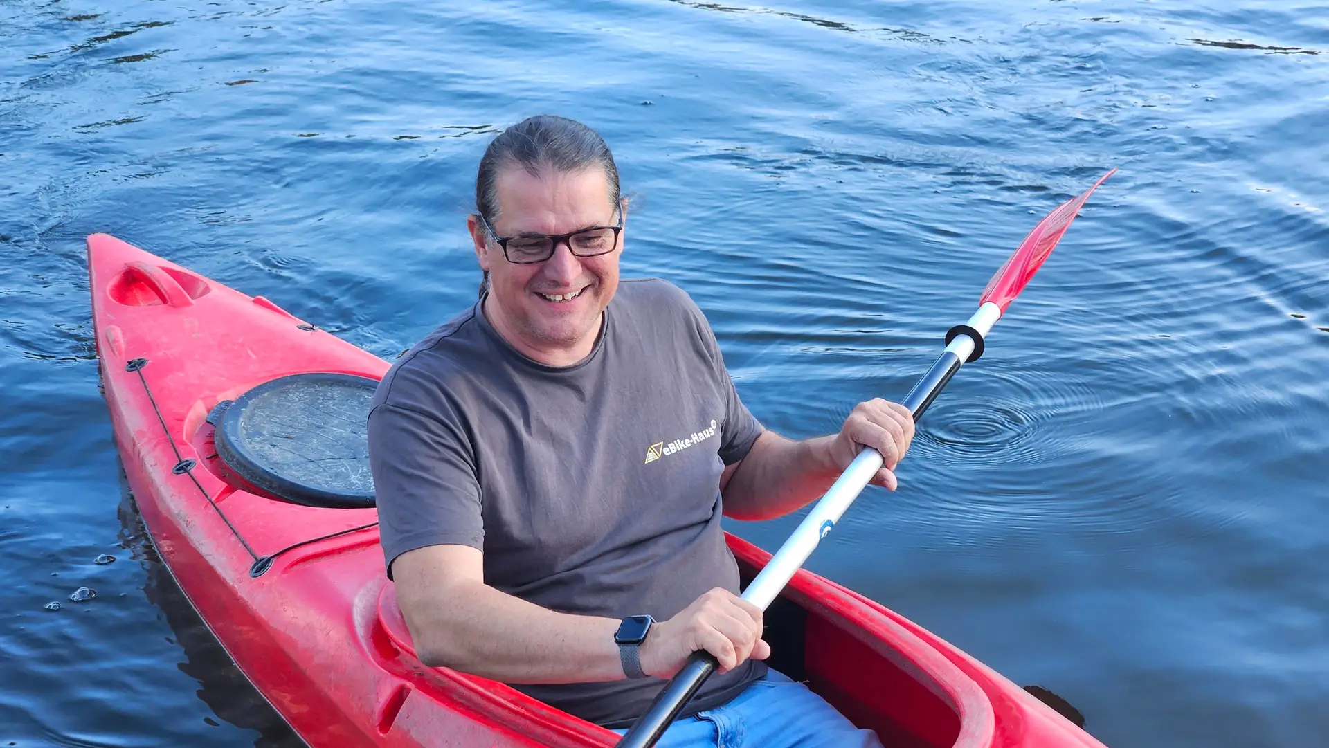 Wolfgang im Boot